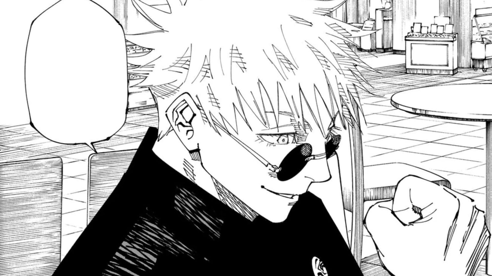 Gojo post death talking to Geto as seen in manga (Image via Shueisha)
